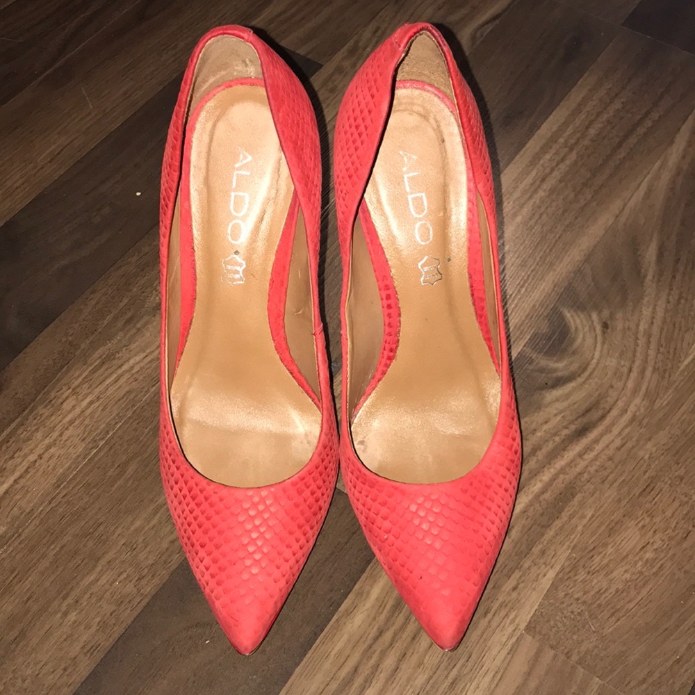 Stunning Red Suede Heels